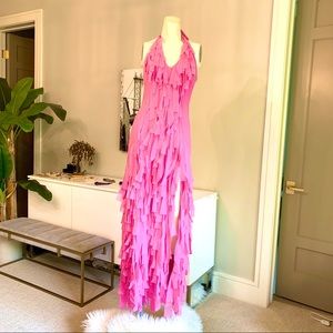 BCBGMaxAzria SILK fuchsia evening gown 2 small